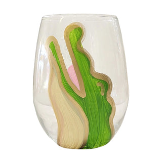 Elevated Design - Hand Painted Wine Glass