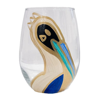 Elevated Design - Hand Painted Wine Glass