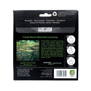 Luminary Lantern - Claude Monet Waterlilies
