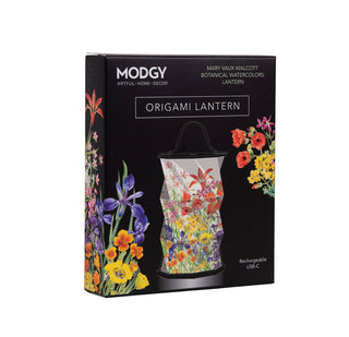 Modgy Mary Vaux Walcott Botanical Watercolor Origami Lantern
