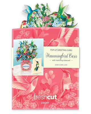 MINI HUMMINGBIRD OASIS POP UP CARD from FRESHCUT PAPER