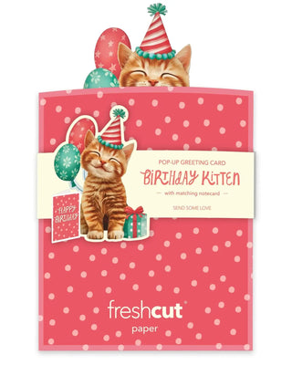 MINI BIRTHDAY KITTEN POP UP CARD from FRESHCUT PAPER