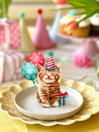 MINI BIRTHDAY KITTEN POP UP CARD from FRESHCUT PAPER