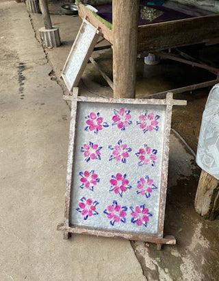 "Mulberry Tree" Notecards with handmade paper & real flowers