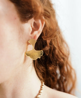 Ginkgo Leaf Earrings