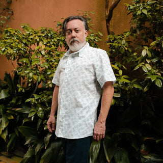 HNOC Scroll Button Up Short Sleeve Shirt