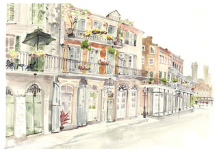 "Chartres Street View" Watercolor Fine Art Print
