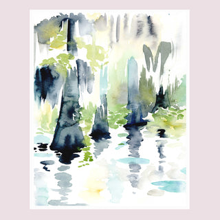 "Cypress Swamp” Watercolor Note Card