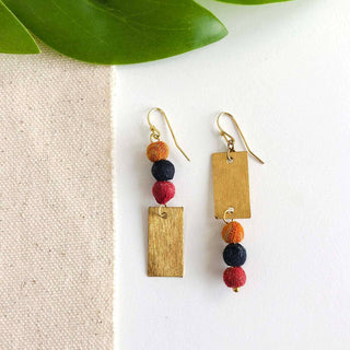 WorldFinds - Asymmetric Kantha Earrings