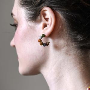 KANTHA TINY HOOP EARRINGS