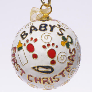 BABY'S FIRST CHRISTMAS ICONS CLOISONNE ORNAMENT