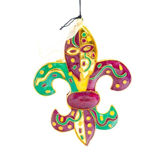 6 PCS Mardi Gras Glass Hanging Ornaments-Fleur De Lis Mardi Gras Ornaments-Fleur  De Lis Ornaments for Mardi Gras Party Decor - AliExpress