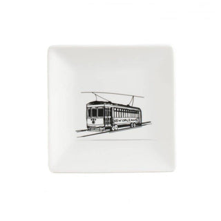 Black and White Streetcar Decorative Tabletop Object