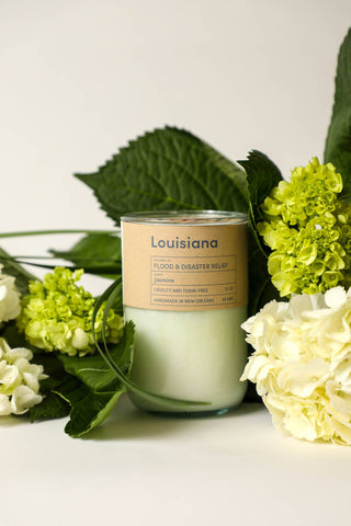 Louisiana Disaster Relief - Jasmine Candle Eco Soy Recycled: Louisiana