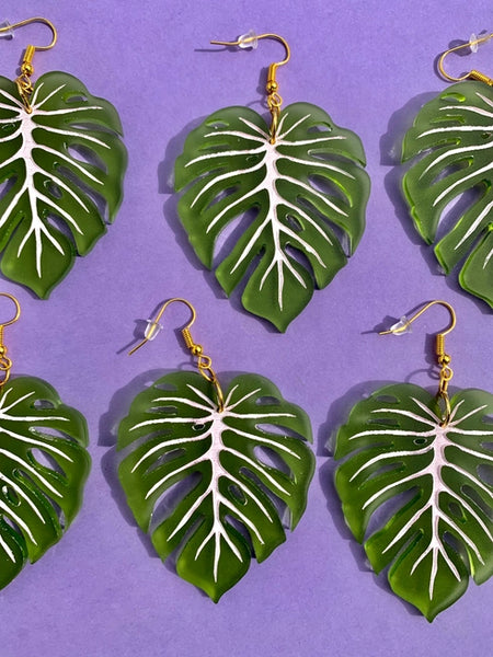 Not Picasso - Monstera Leaf Earrings