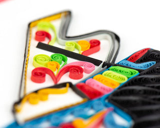 Grand Piano Quilled Greeting Card