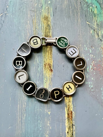 Custom Typewriter Key Bracelet