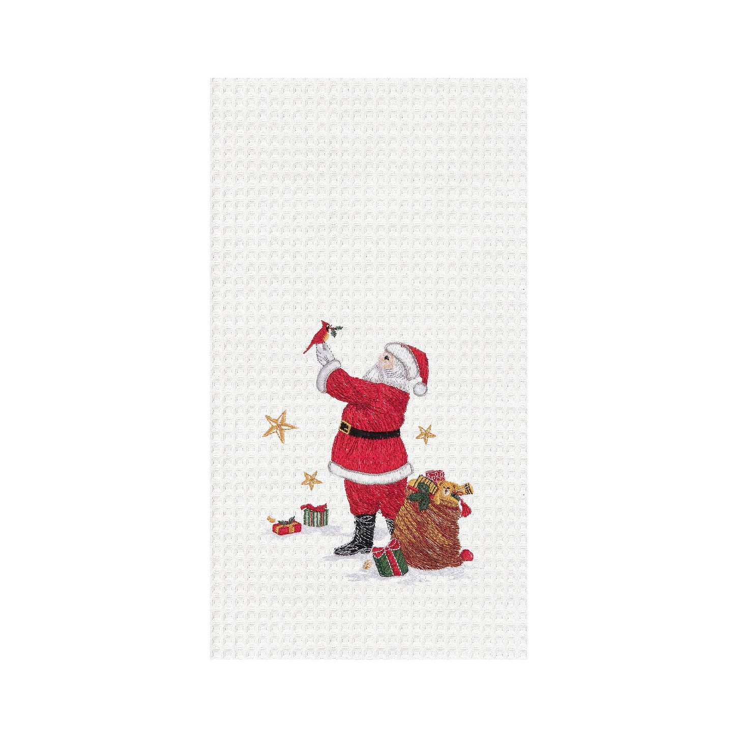 Christmas Santa And Cardinal Kitchen Towel