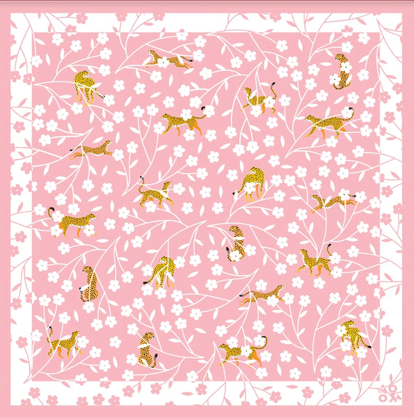 Bandana - Cheetahs and Cherry Blossoms