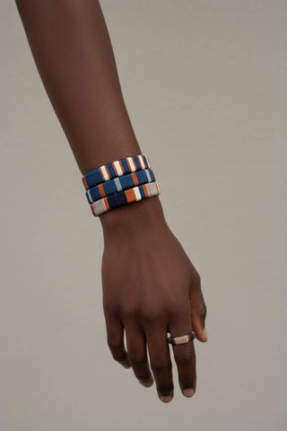 Navy & Copper Bracelet - TAVWE Collection