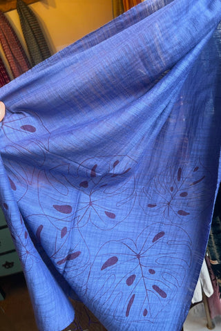 Screen Printed Silk Blend Scarves, made by hand in Vietnam