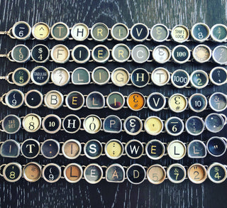 Custom Typewriter Key Bracelet