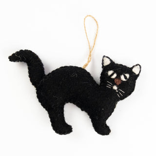Ornament - Felt Black Cats - Halloween Decor! NEW!