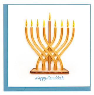 Hanukkah Menorah Quilled Card