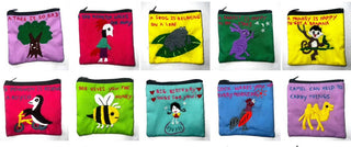 "Chalee" Hand Embroidered Pouches by Hmong Youth in Laos