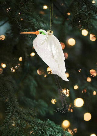 Great White Egret Ornament-6.5"H