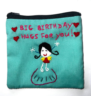 "Chalee" Hand Embroidered Pouches by Hmong Youth in Laos