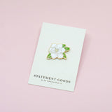 Magnolia Flower Hard Cloisonné Enamel Pin