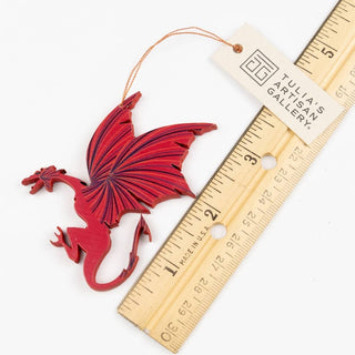Welsh Dragon Wood Ornament