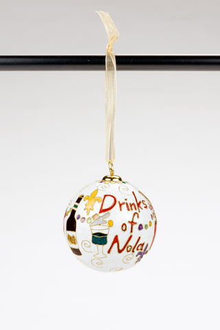 Drinks of Nola Kitty Keller Ornament (White Background)