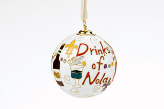 Drinks of Nola Kitty Keller Ornament (White Background)