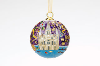 NOLA Laissez Les bon Temps Roulez Cloisonne Christmas Ornament (Purple)