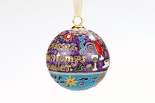 NOLA Laissez Les bon Temps Roulez Cloisonne Christmas Ornament (Purple)