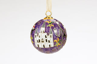 New Orleans Original Ornament with Icons All over (Purple)