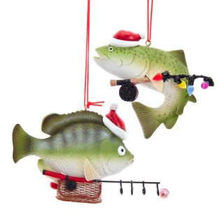 2.5-3"FISH FISHING ORNAMENT 2/ASSTD