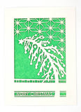 Leaning Holiday Tree - Merry Christmas: Aqua / A2