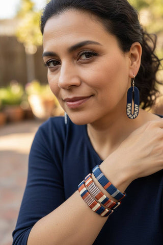Navy & Copper Bracelet - TAVWE Collection