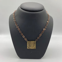 JACKSON SQUARE NECKLACE BRASS AND STERLING