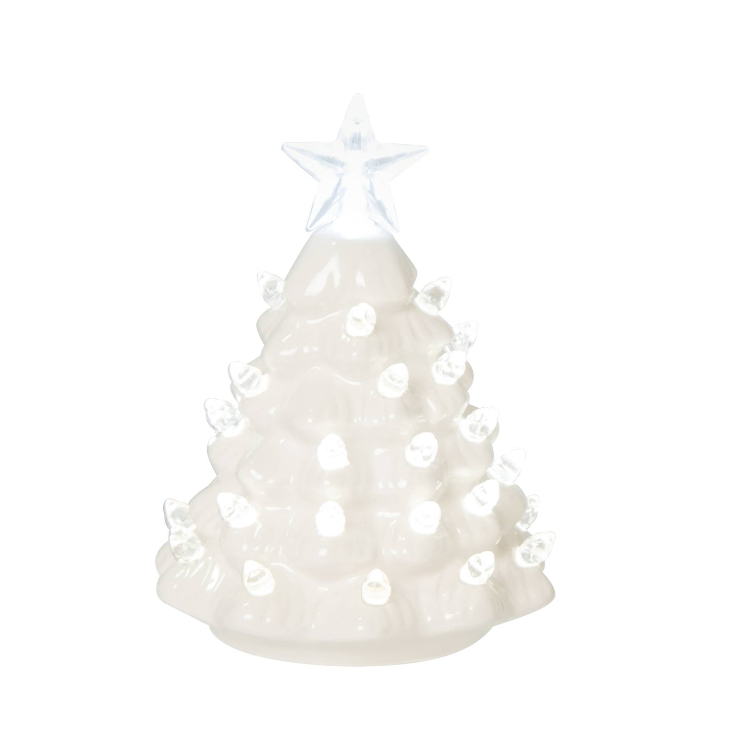 Christmas Tree Small White LED Decorative Figurine