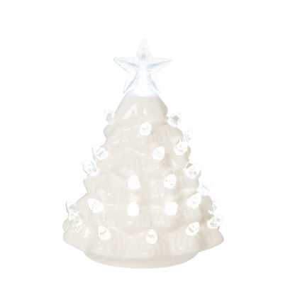 Christmas Tree Small White LED Decorative Figurine