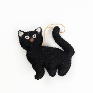 Ornament - Felt Black Cats - Halloween Decor! NEW!