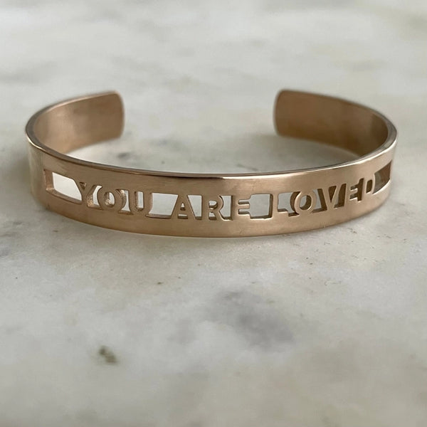 Mimosa Handcrafted - You are Loved Cuff Bronze
