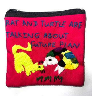"Chalee" Hand Embroidered Pouches by Hmong Youth in Laos