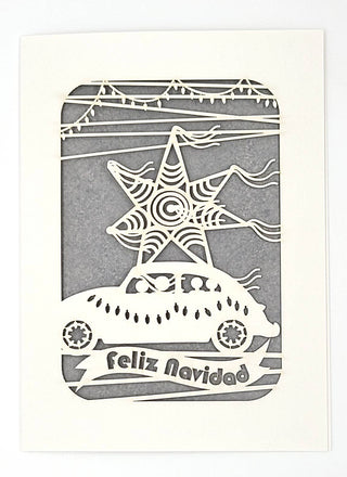 Feliz Navidad with a VW bug y Pinta: Lime Green / A2