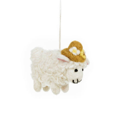 Handmade Felt Gloria the Sheep Hanging Lamb Decoration