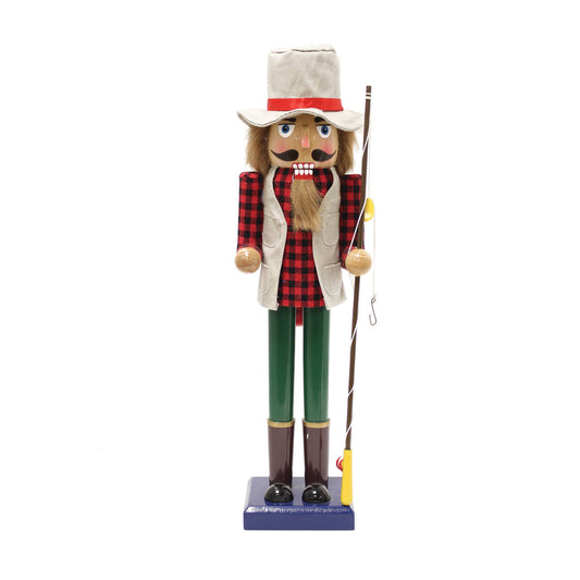 15" Fishing Nutcracker Decoration